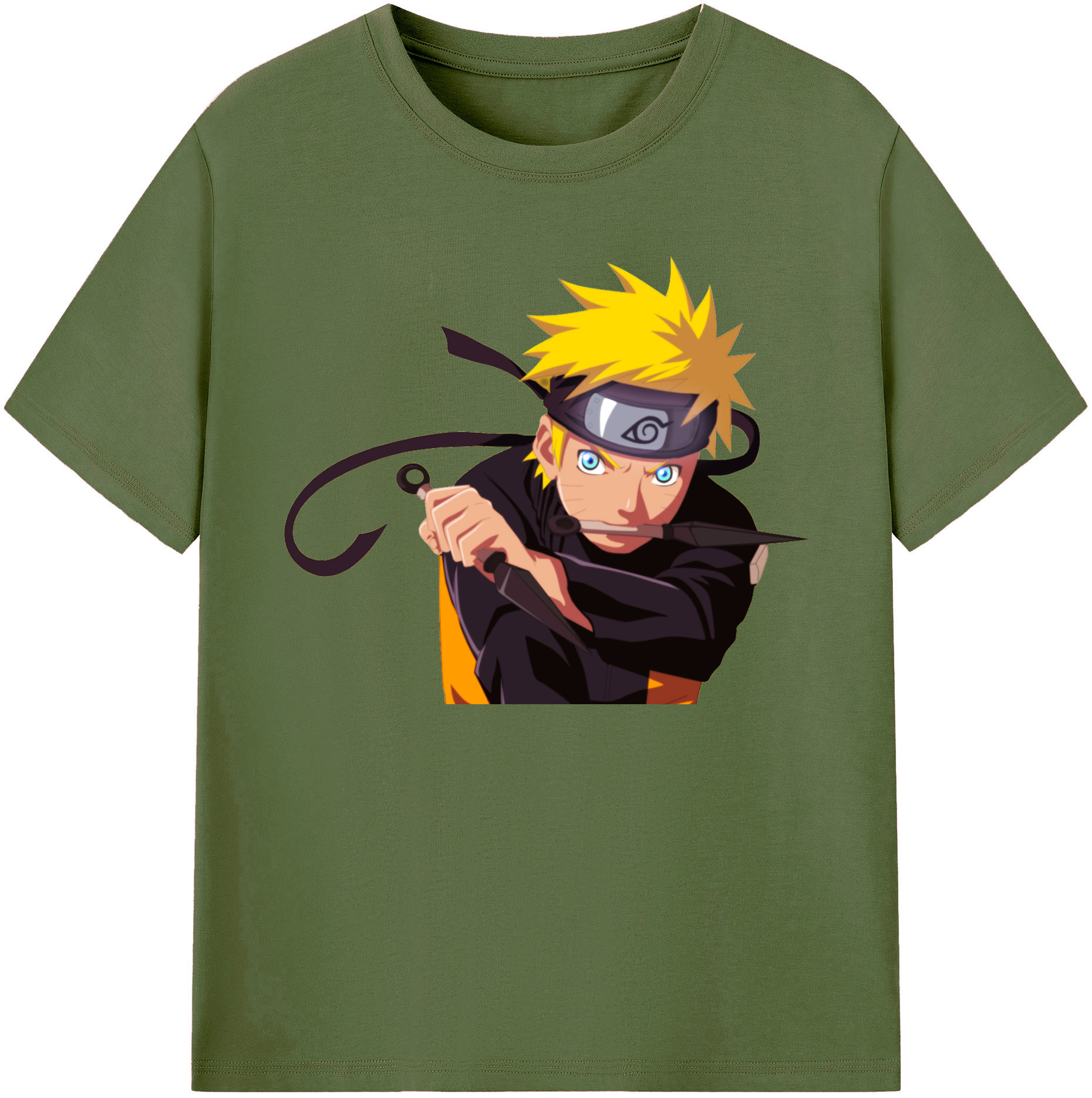 （画像用） NARUTO -ナルト- うずまき ナルト Uzumaki Naruto 綿100％半袖Tシャツ（フロントプリント）